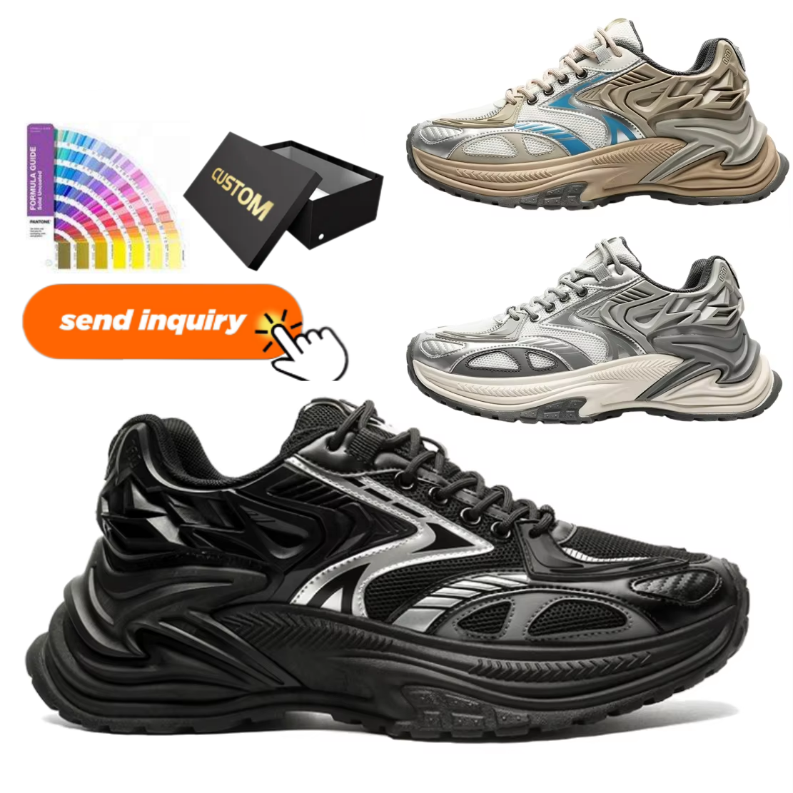 Zapatos deportivos para hombre tipo running y casual - sin logo 1