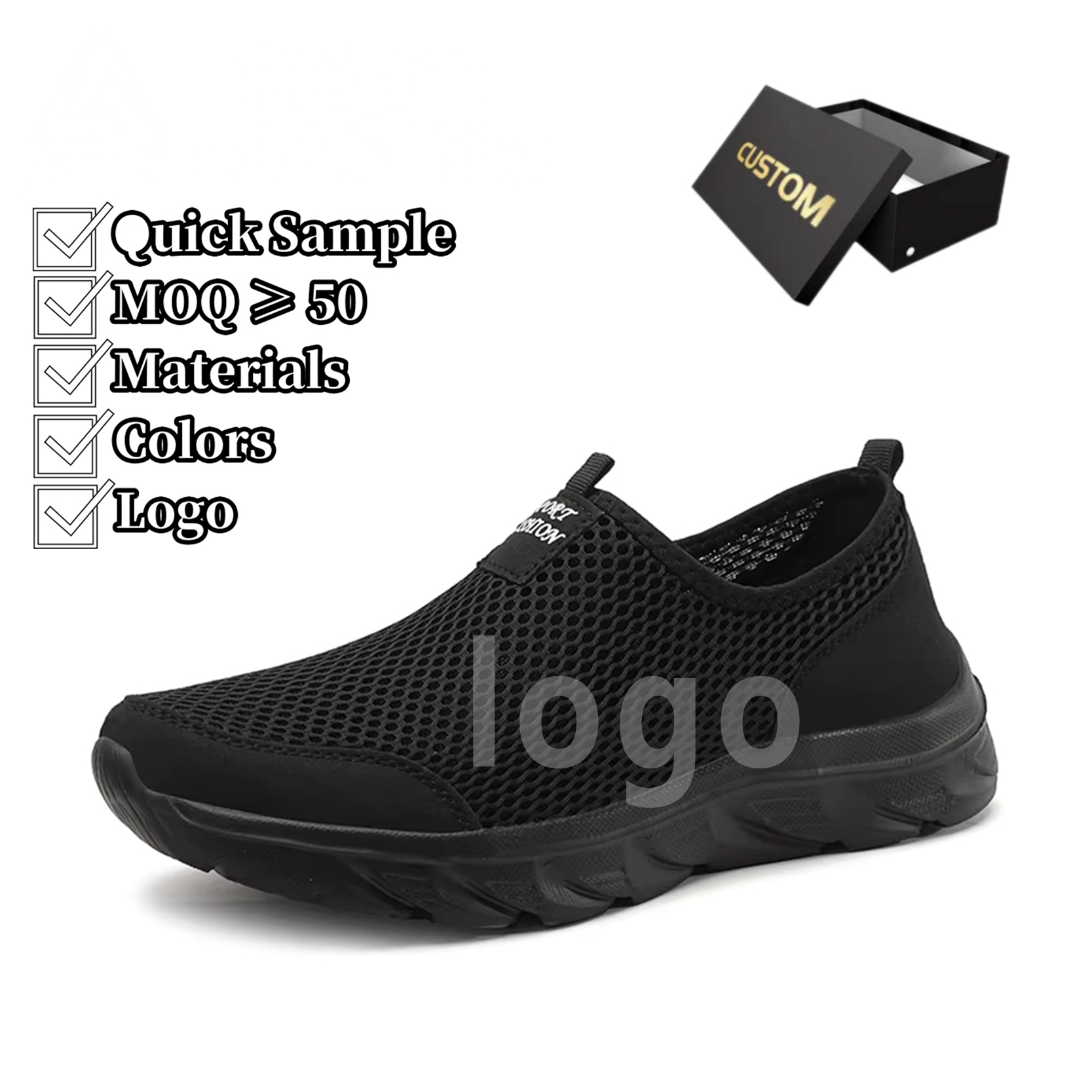 Zapatos deportivos transpirables de malla para mujer - sin logo 1