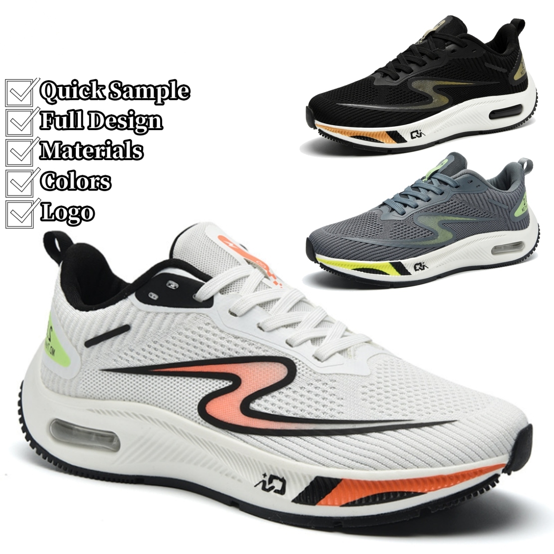 Zapatillas deportivas transpirables para hombre - sin logo 1